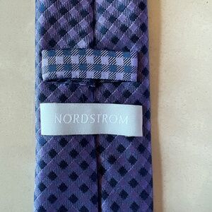 #2699 Nordstrom Men's Plaid Purple & Black Tie